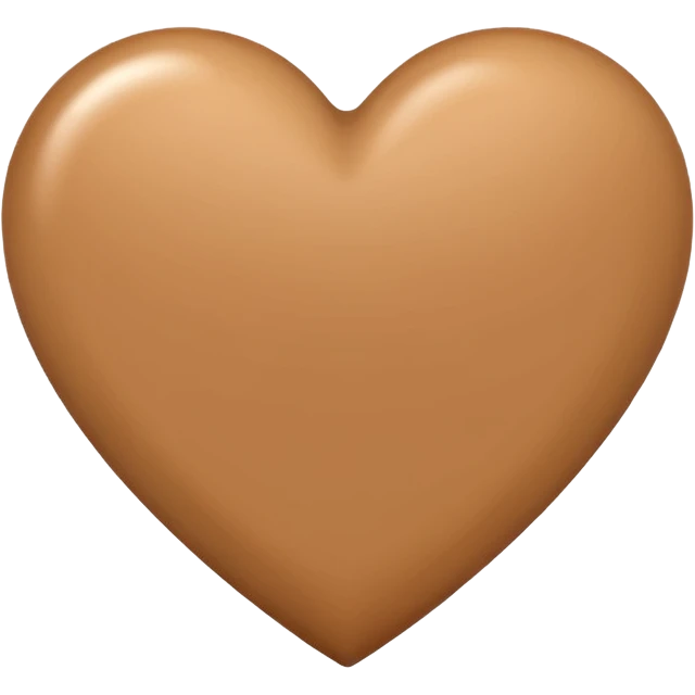 light brown heart emoji with no face just plain light brown heart emoji emoji