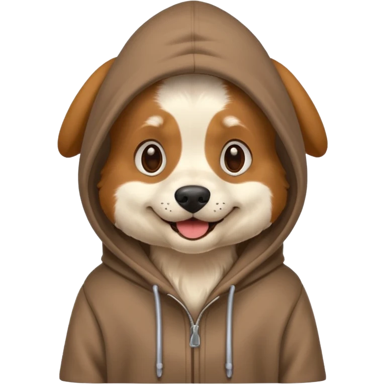 Dog wearing a hoodie emoji