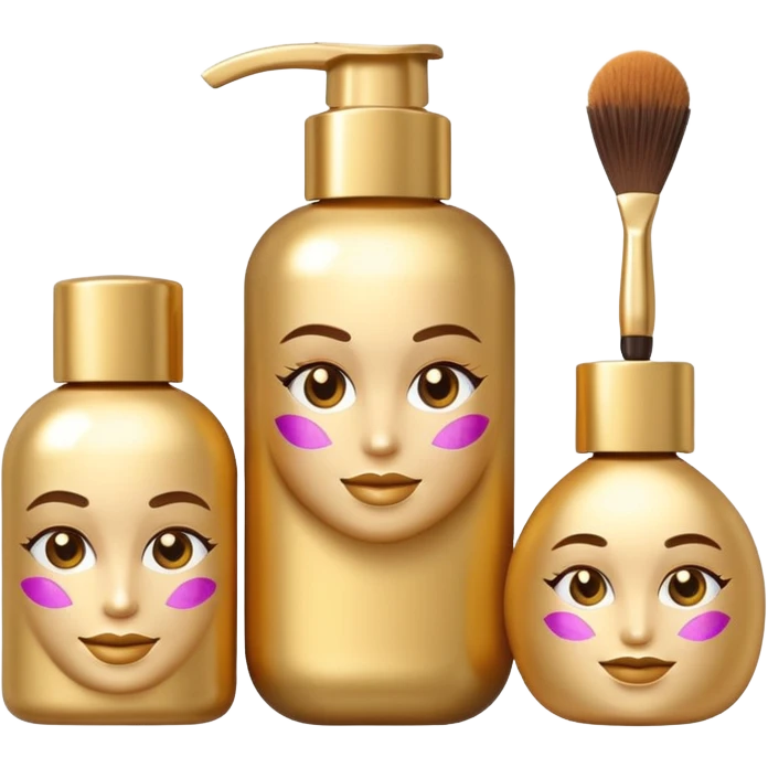 emoji of luxury brand labeled beauty products emoji