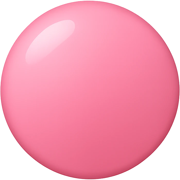 pink circle with soft gradient, glossy effect, icon style emoji