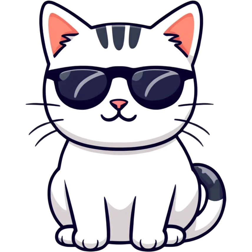 Cat with sunglasses emoji