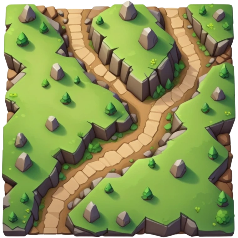 RPG mountain terrain tile top-down view emoji
