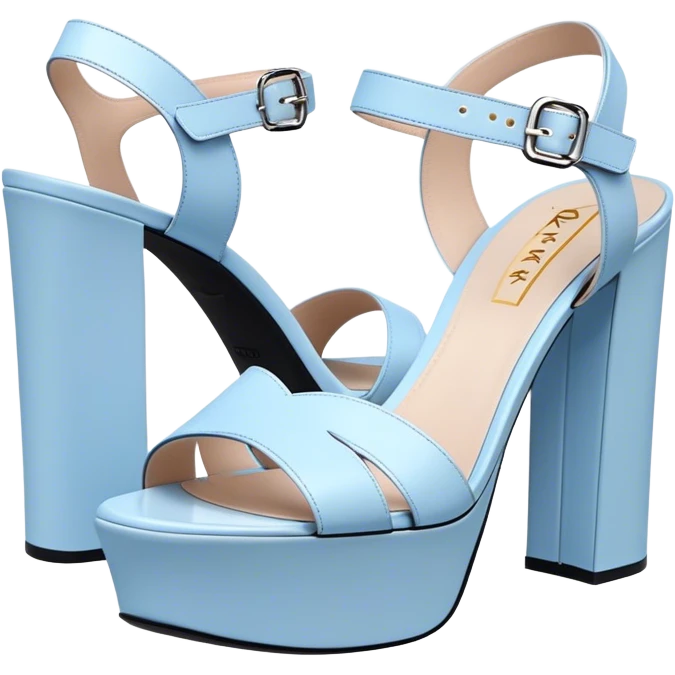 Platform Prada sandals pastel blue emoji