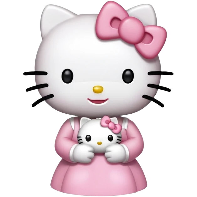hello kitty holding hello kitty emoji
