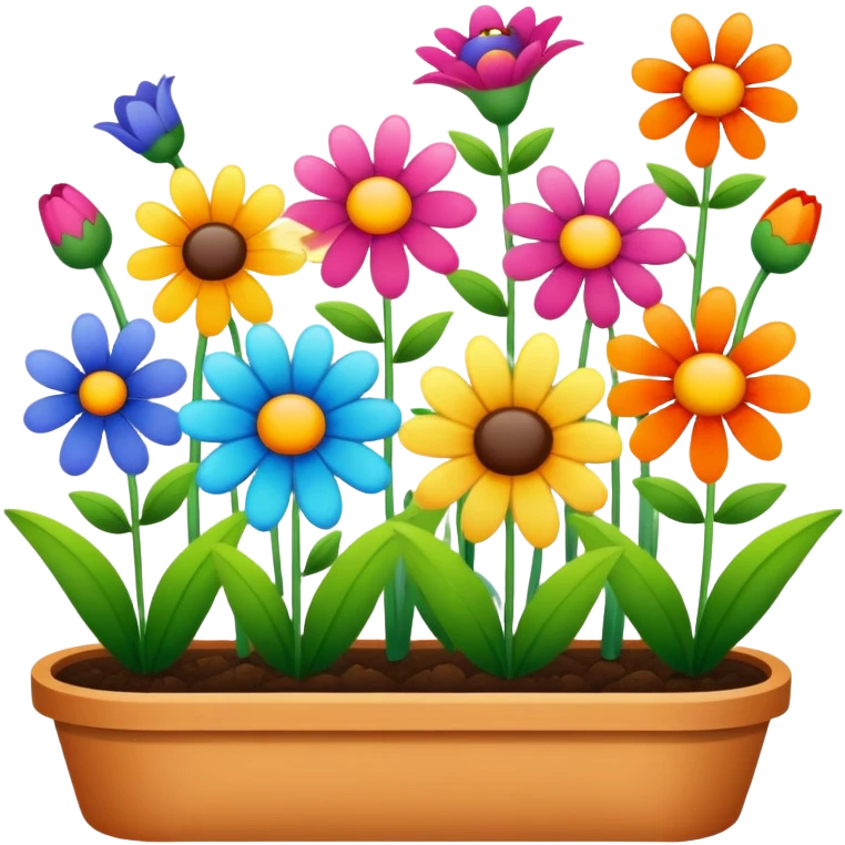 happy smiley garden flowers  emoji