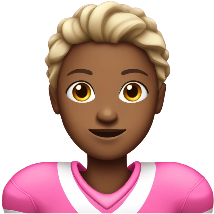 pink girl football player emoji