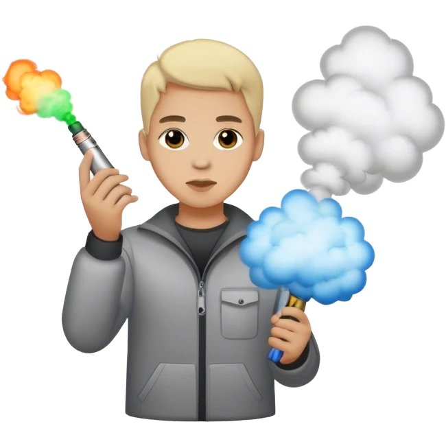 Main qui tient un fumigène  emoji
