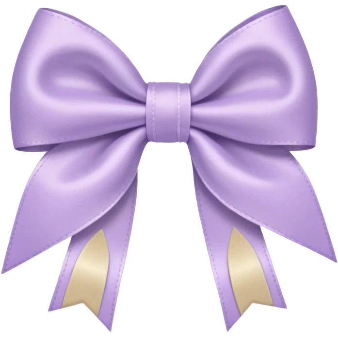 pastel lilac bow worn on blonde hair emoji