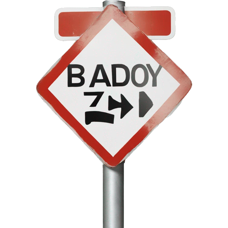 street sign saying badboyseven emoji