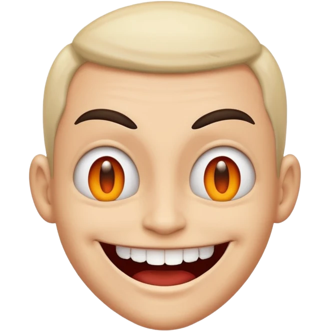 Evil and happy smile emoji