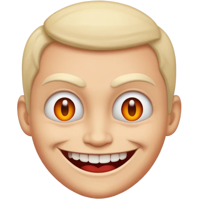 Evil and happy smile emoji