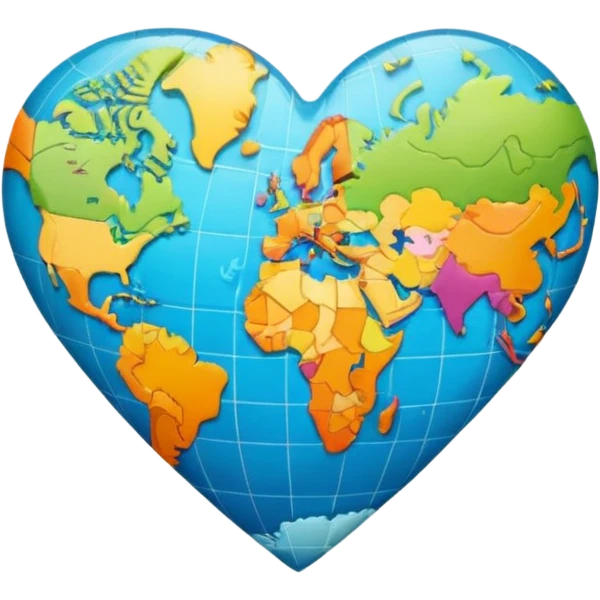 travel themed heart emoji