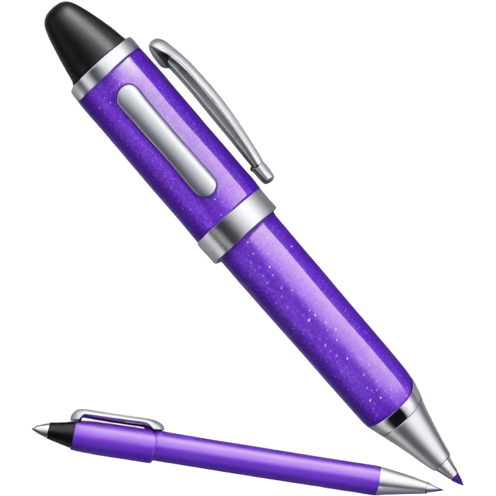 Purple Glitter office tools emoji