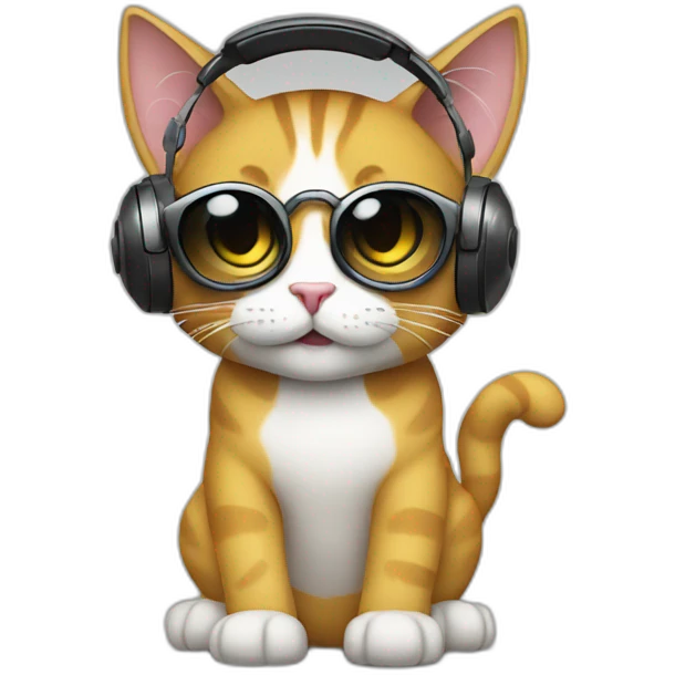 A DJ cat emoji