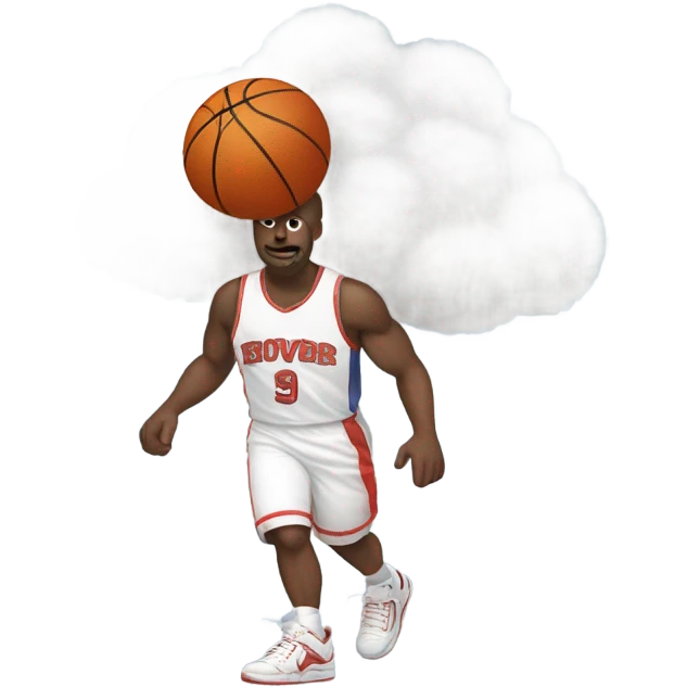 Cloud playing basketball  emoji