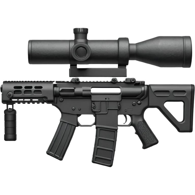 AR-15 drum mag and scope emoji