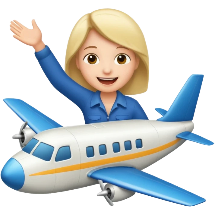 Singing in a plane emoji