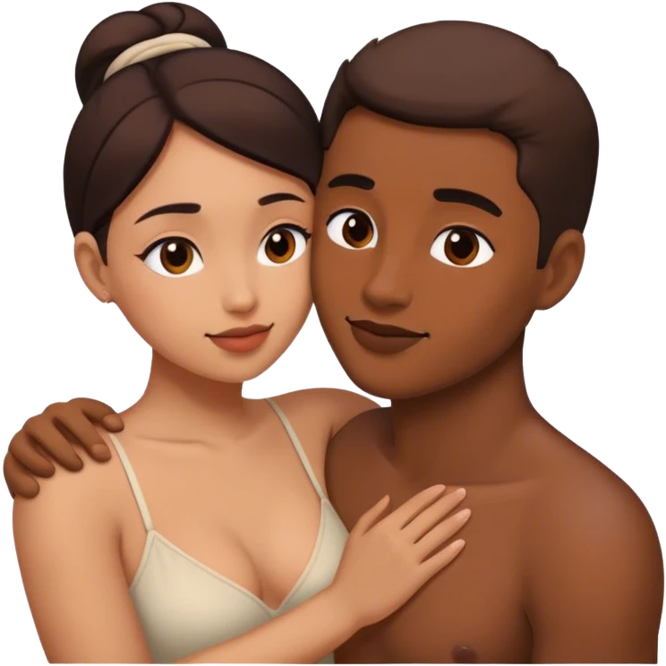 intimate moment between two lovers emoji