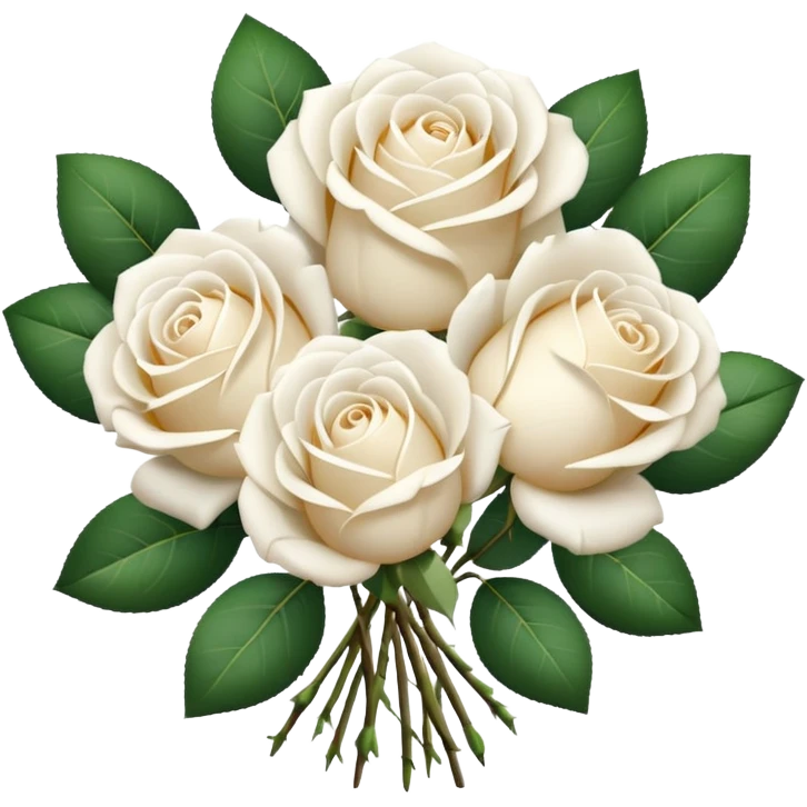 White rose bouquet emoji