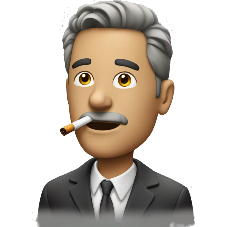 A guy smoking emoji