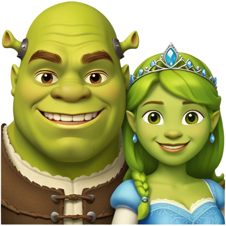 shrek and fiona emoji
