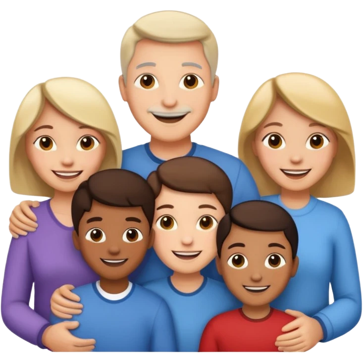 Family members one by one  emoji