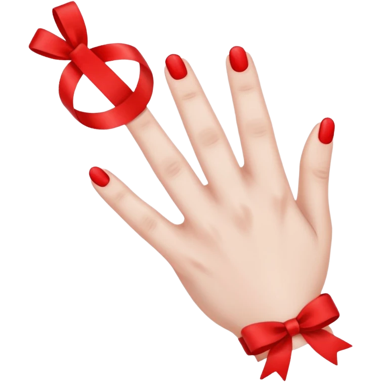 finger with ribbon emoji