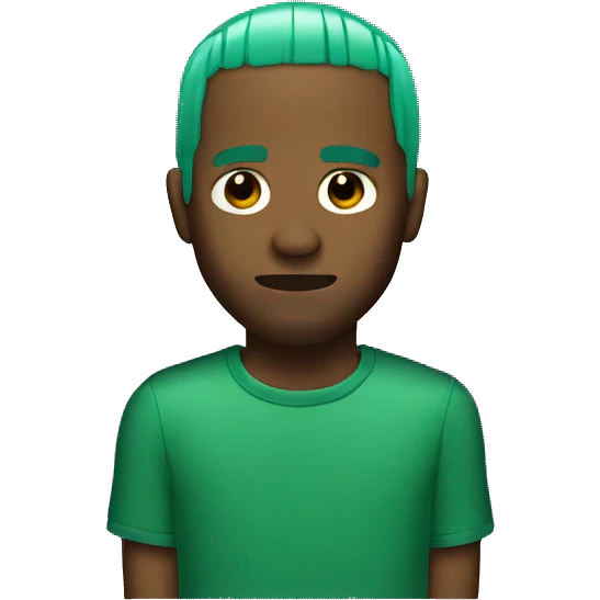 frank ocean with green hair  emoji