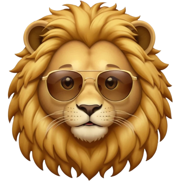 Lion avec lunettes de soleil emoji