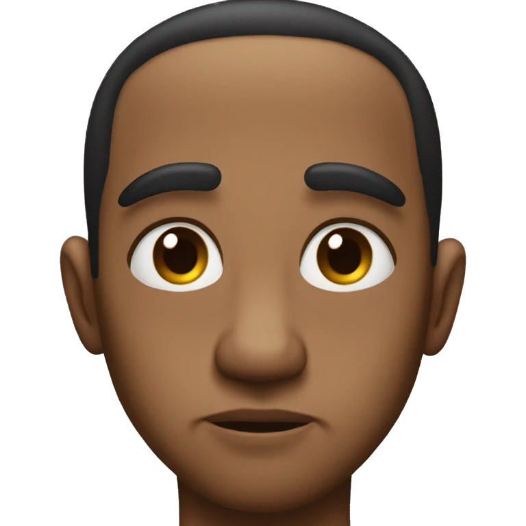 Blank stare of shame emoji