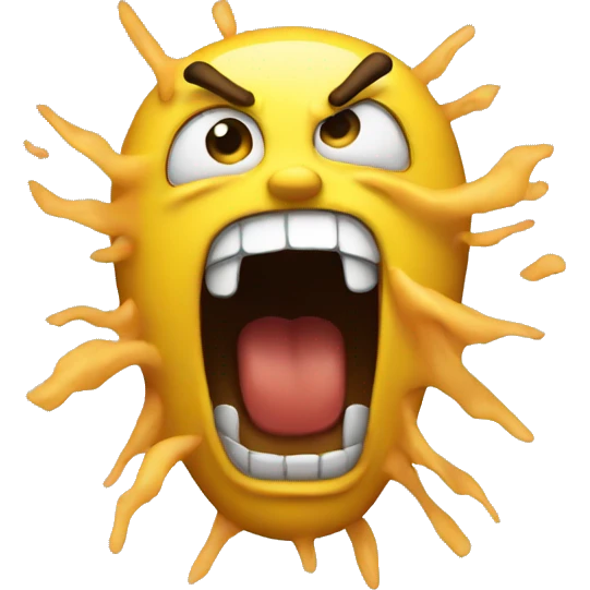 An emoji raging emoji