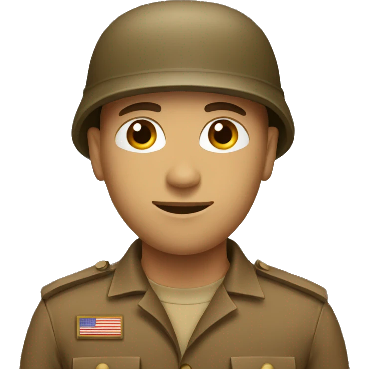 Soldier in brown uniform emoji