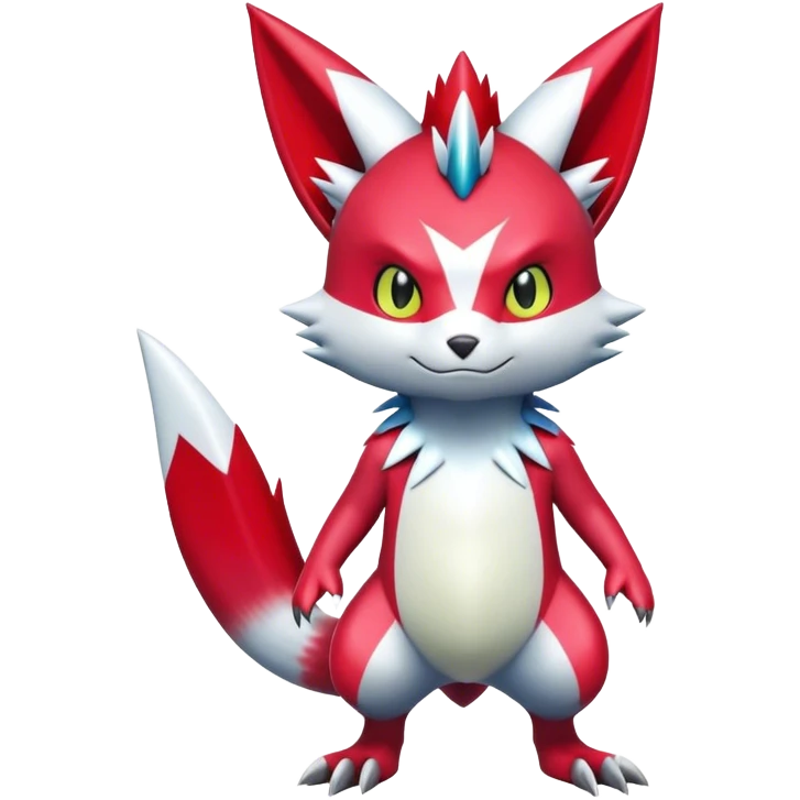 Cool Shiny Digimon-Sneasel-Zangoose-hybrid full body emoji