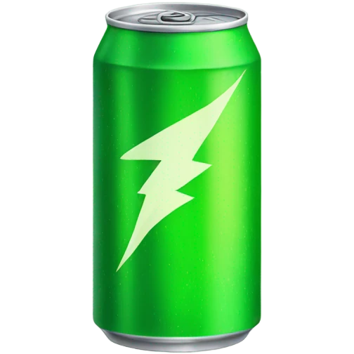 Green energy drink V can  emoji