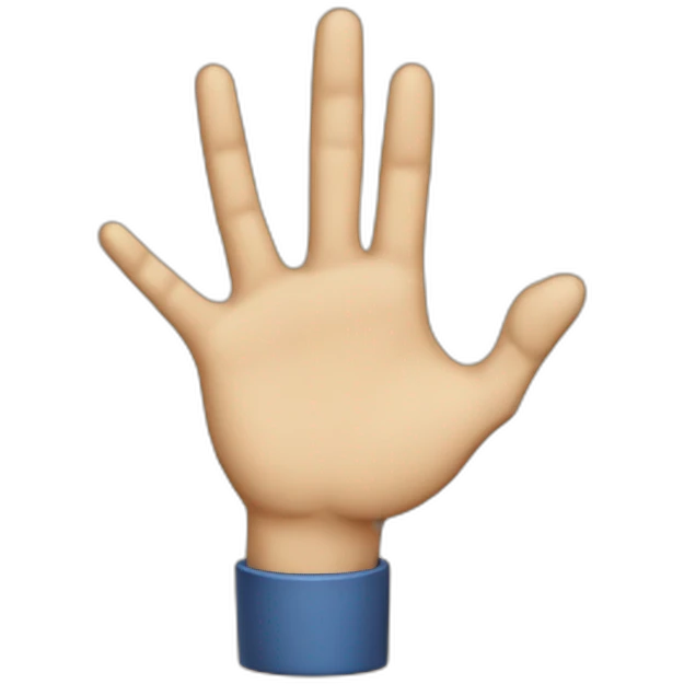 Daumen zwischen Zeige- und Mittelfinger emoji
