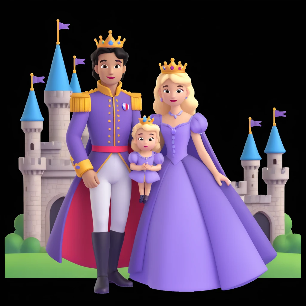 prince and princess Disney dress close up photo in castle background emoji