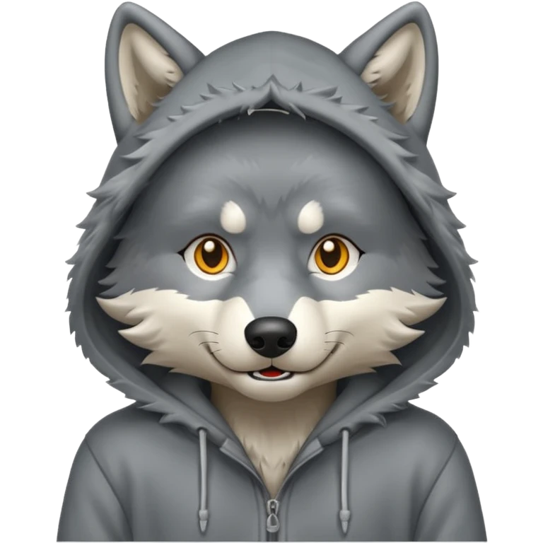 Wolf in hoodie  emoji