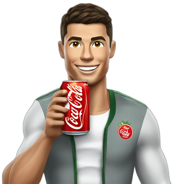 Cristiano Ronaldo drink coca cola emoji