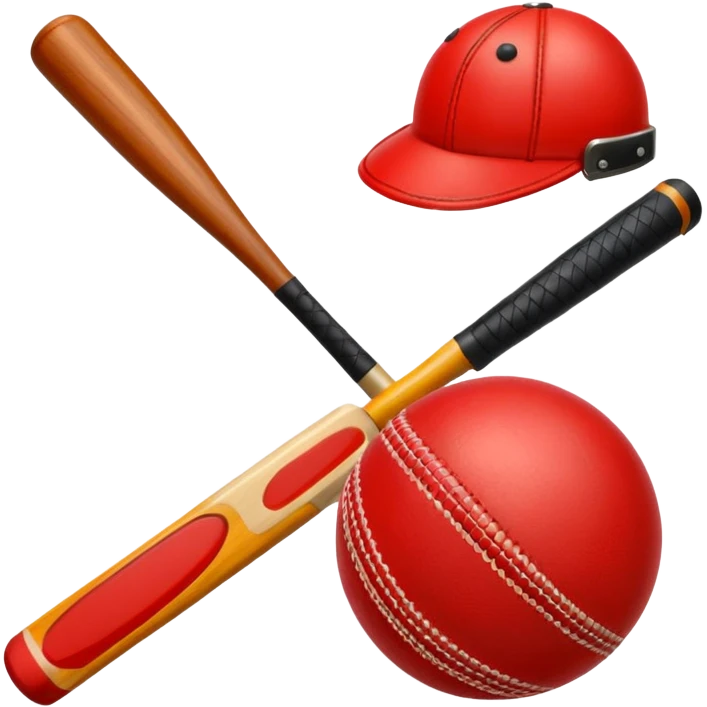 criket ball and bat emoji