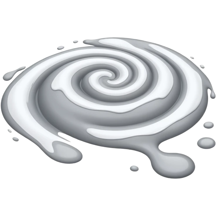 a puddle of white and grey liquid emoji