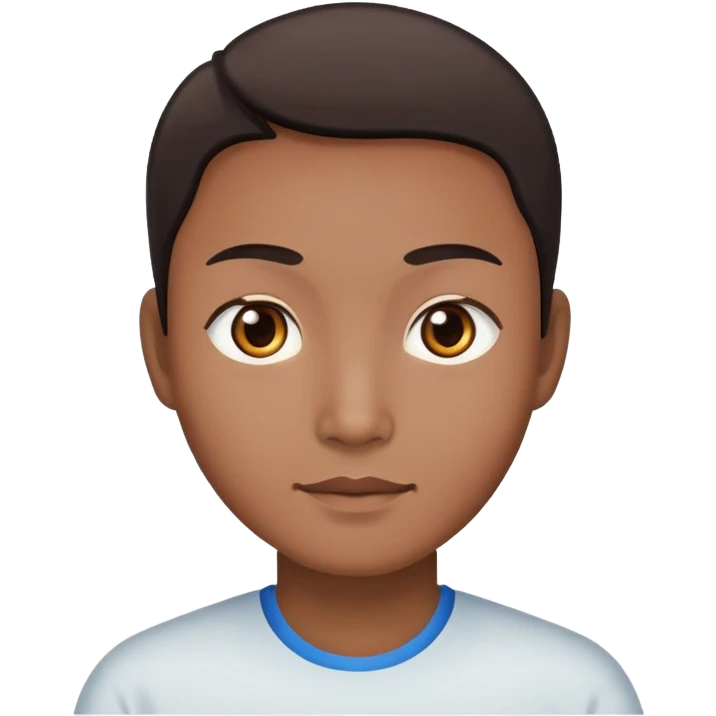 Person with Chinese appearance, darker skin tone, and narrow eyes, friendly expression emoji