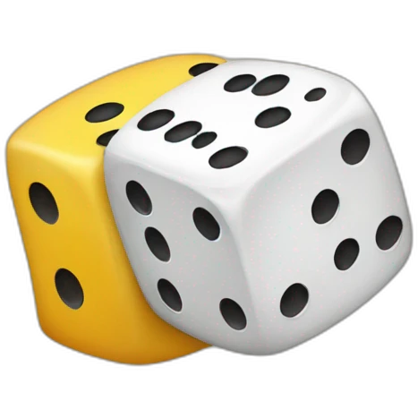 two dice cartoon  emoji