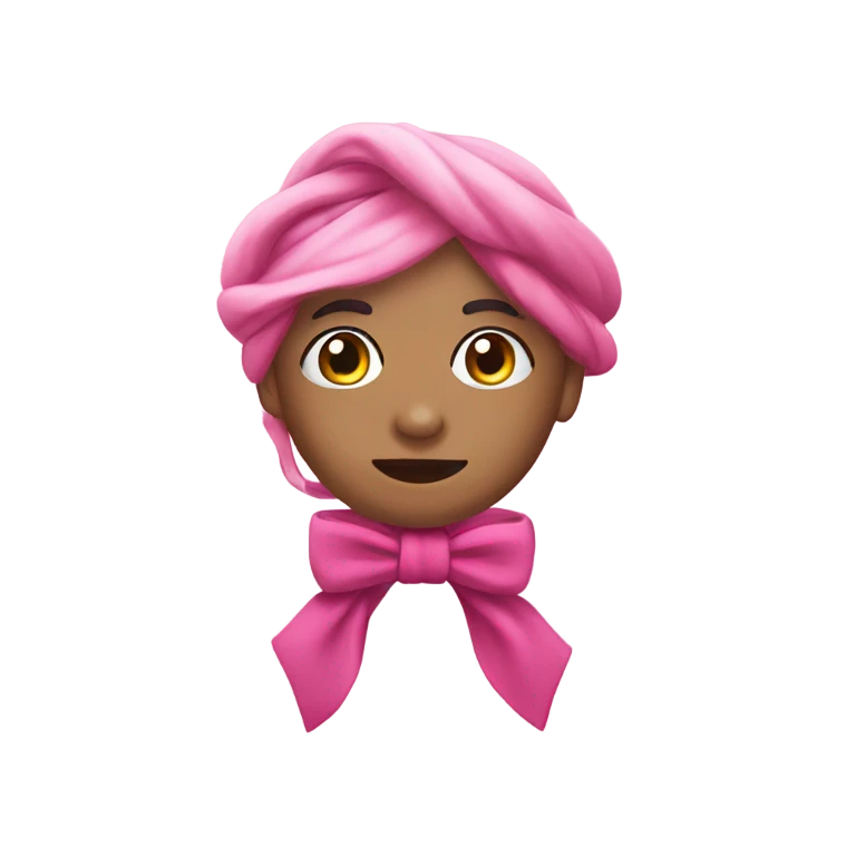 Un lazo rosa  emoji