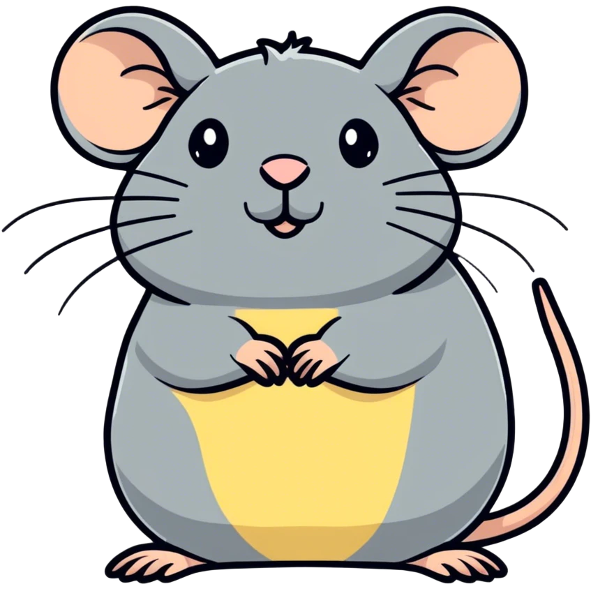 Ratón gordo emoji