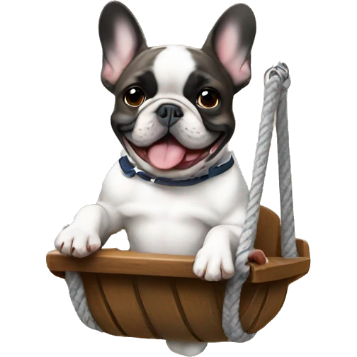 French bulldog in swing emoji