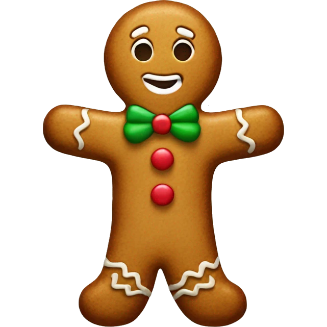 Beige gingerbread man emoji