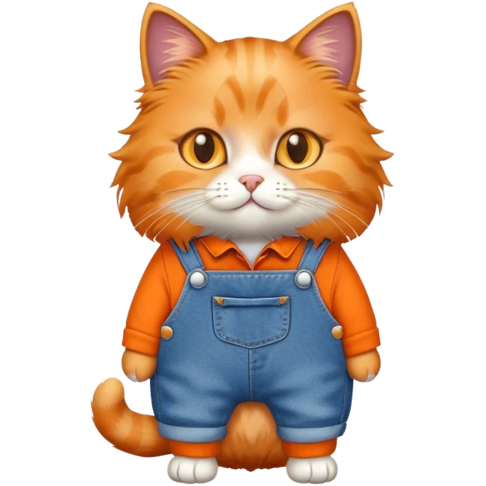 Cat wearing a jumpsuit  emoji