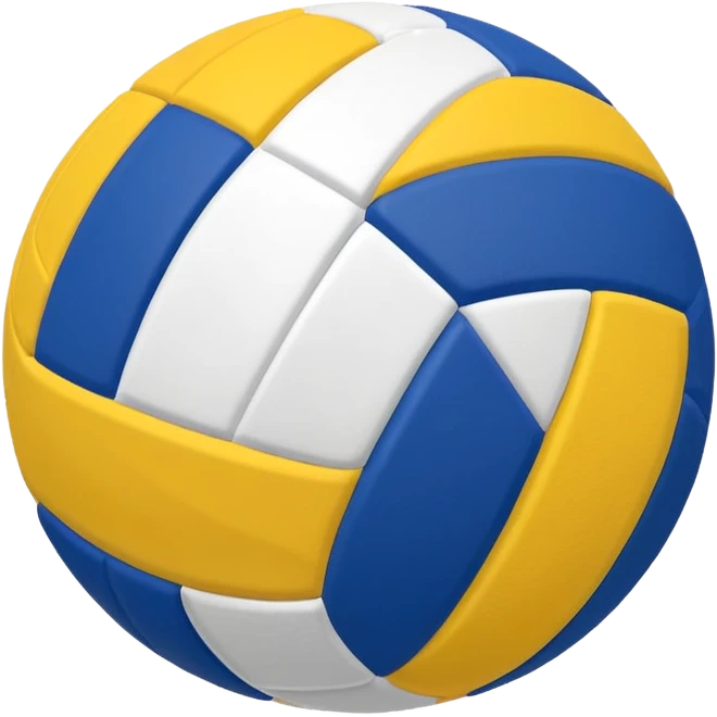 Pelota de voleibol BLANCO CON AZUL Y AMARILLO LOS 3 COLORES emoji