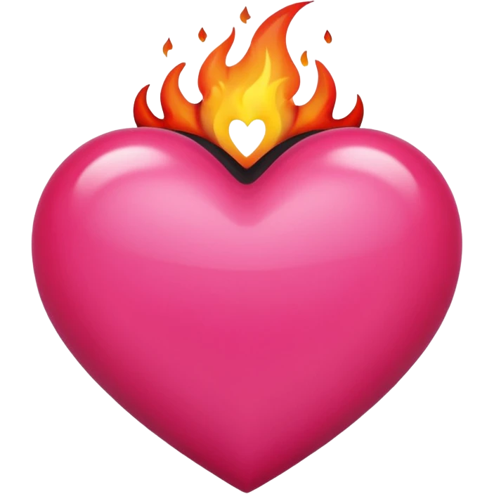Black, red, hot pink heart make it way more flashy, lightly wreathed in flame tone down the flames a little way less flsmes emoji