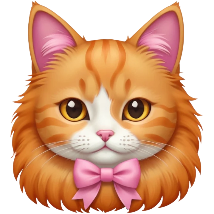 Cat with a pink bow emoji